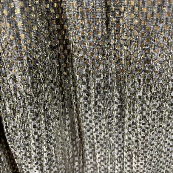 Sabina Musayev Anthropologie Gold Metallic Shimmer Shirt Party Dress Size Medium - Picture 7 of 11